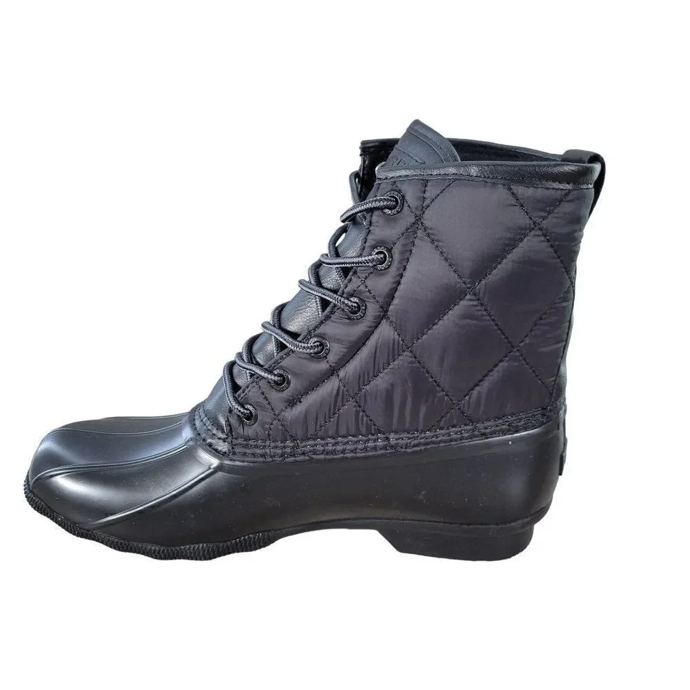 Sperry Black Saltwater Duck Boots Sz 8.5